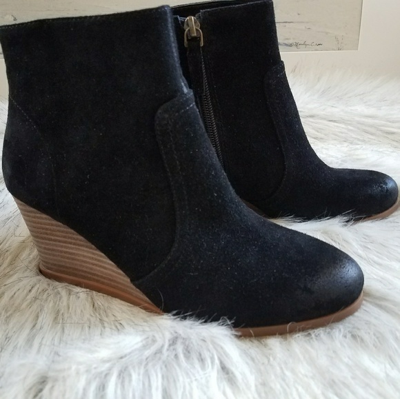 New in Box BP. Black Wedge Bootie - Picture 2 of 4
